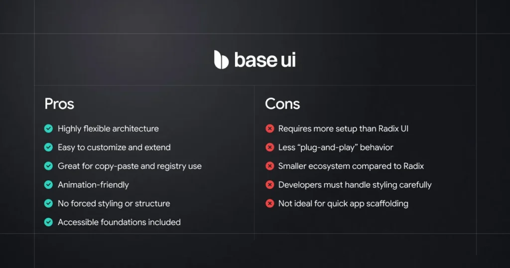 Base UI Pros Cons