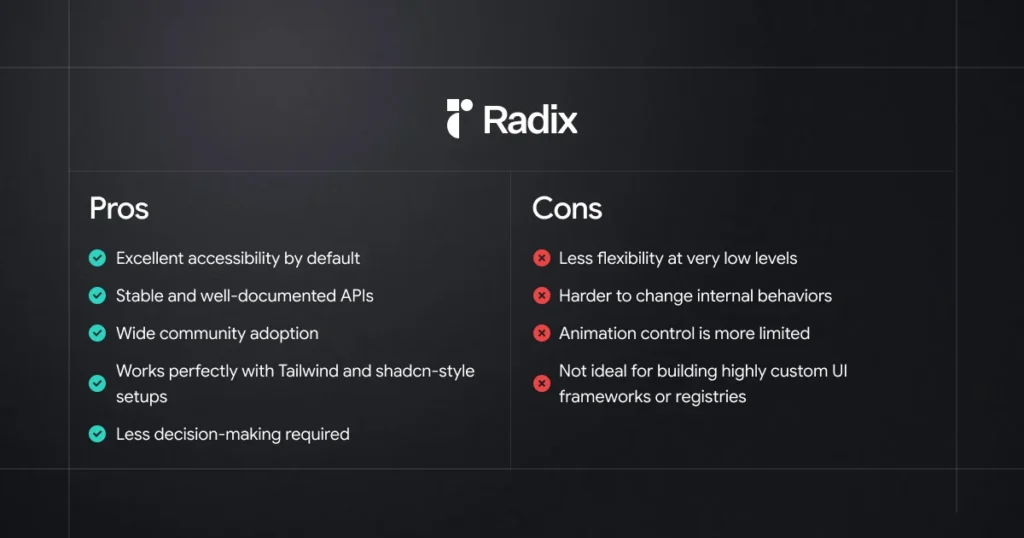 Radix-pros-cons