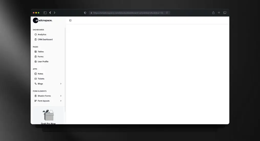 Admin Dashboard Sidebar
