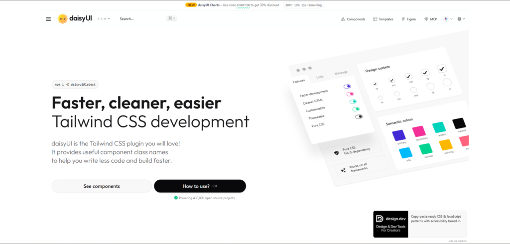 Daisy ui shadcnspace