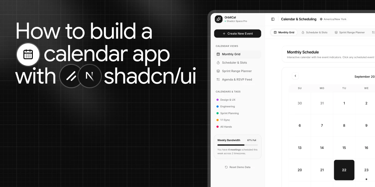 How to Build a Calendar App with shadcn/ui